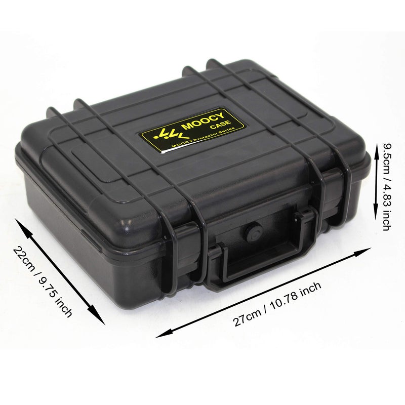 MOOCY 10" Small Hard Case with Customizable Foam Insert, 10.8x8.6x3.7 - Watertight Airtight Crush-Resistant Case for Pistol, Camera, Microphone & Electronics - Image 3
